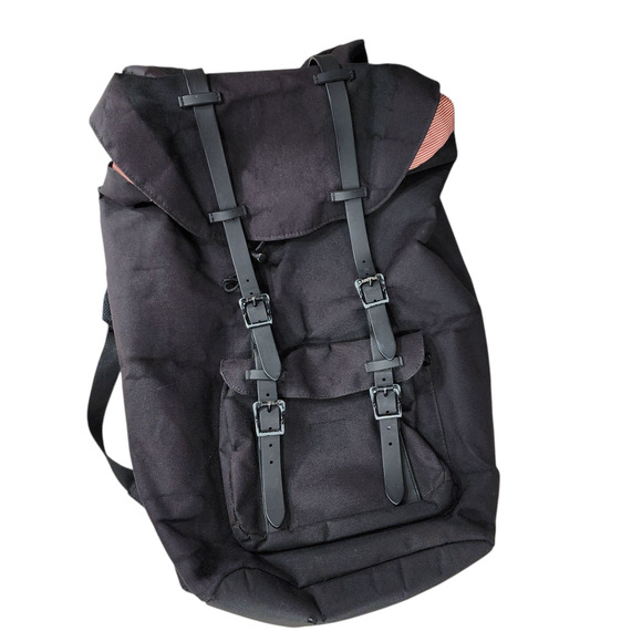 Herschel Backpack Retreat Large Little America Laptop Black Candystripe Red - Picture 1 of 12